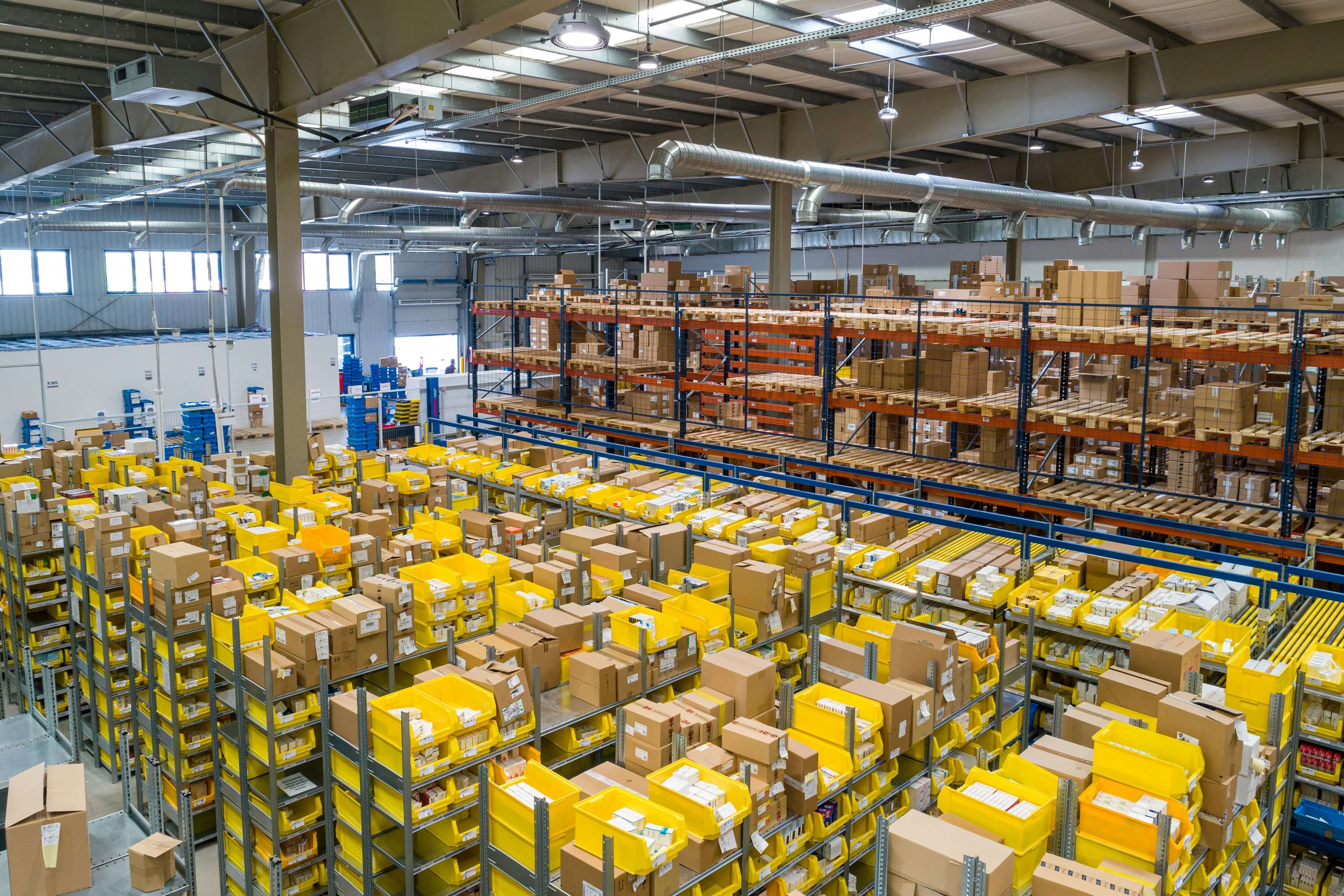 Osika warehouse in Guangzhou with packages ready for shipment